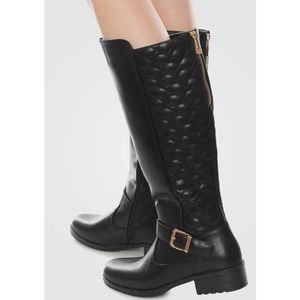 MoonCity Women's Calf Boots Black Size 9